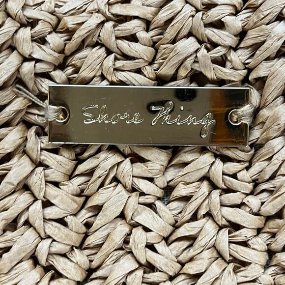 Shore Thing Women's Tan Raffia Straw Large Tote Bag NWOT - Picture 10 of 11